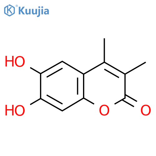 6,7-dihydroxy-3,4-dimethyl-2H-chromen-2-one structure