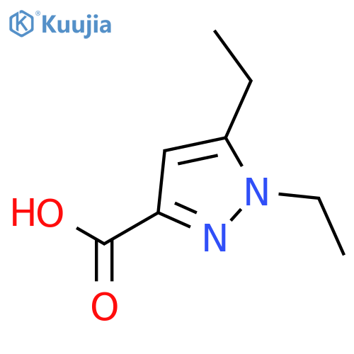 1H-Pyrazole-3-carboxylicacid, 1,5-diethyl- structure