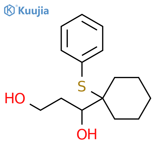 1,3-Propanediol, 1-[1-(phenylthio)cyclohexyl]- structure