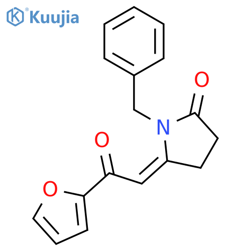 2-Pyrrolidinone, 5-[2-(2-furanyl)-2-oxoethylidene]-1-(phenylmethyl)-, (Z)- structure