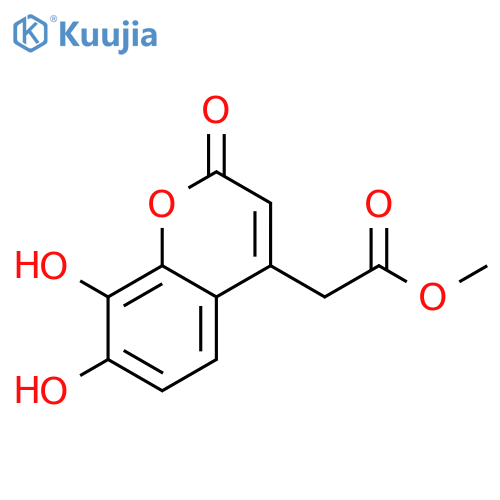 2H-1-Benzopyran-4-acetic acid, 7,8-dihydroxy-2-oxo-, methyl ester structure
