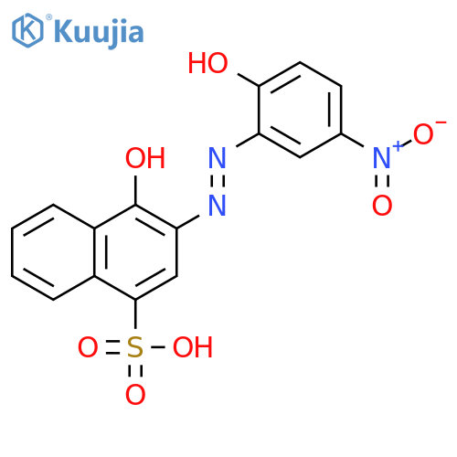 1-NAPHTHALENESULFONIC ACID, 4-HYDROXY-3-[(2-HYDROXY-5-NITROPHENYL)AZO]- structure