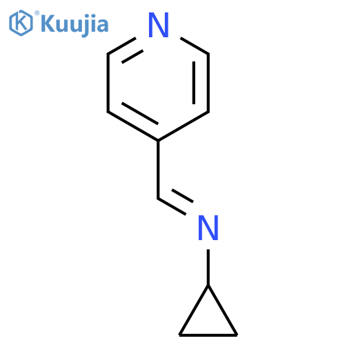 Cyclopropanamine,N-(4-pyridinylmethylene)- structure