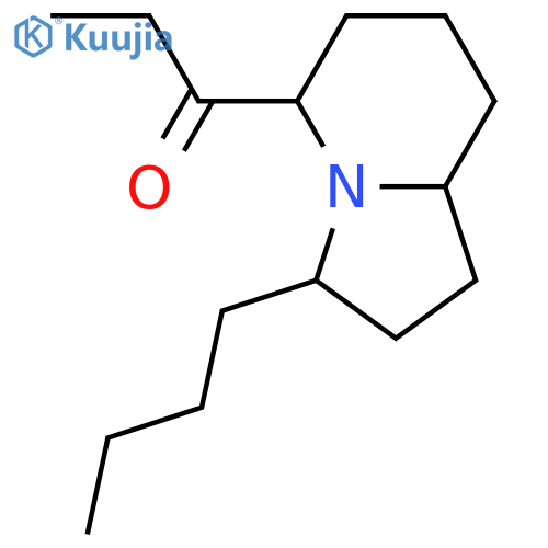1-Propanone,1-[(3R,5R,8aR)-3-butyloctahydro-5-indolizinyl]- structure