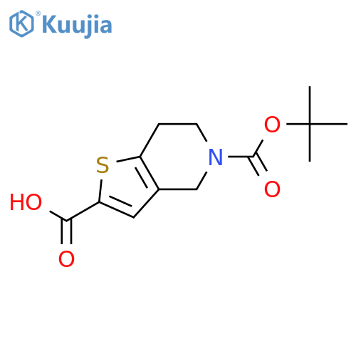 5-[(tert-butoxy)carbonyl]-4H,5H,6H,7H-thieno[3,2-c]pyridine-2-carboxylic acid structure