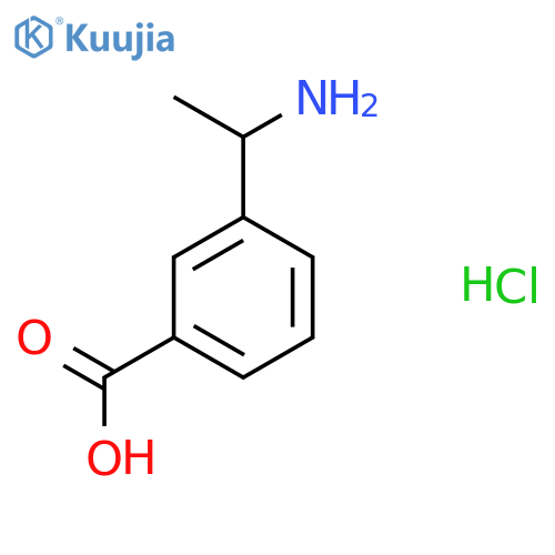 3-(1-aminoethyl)benzoic acid hydrochloride structure