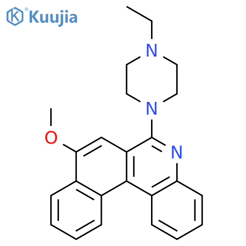Benzo[k]phenanthridine, 6-(4-ethyl-1-piperazinyl)-8-methoxy- structure