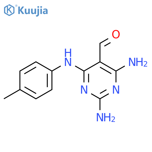 5-Pyrimidinecarboxaldehyde,2,4-diamino-6-[(4-methylphenyl)amino]- structure