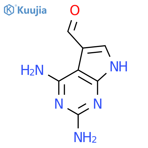 2,4-diamino-7H-Pyrrolo[2,3-d]pyrimidine-5-carboxaldehyde structure