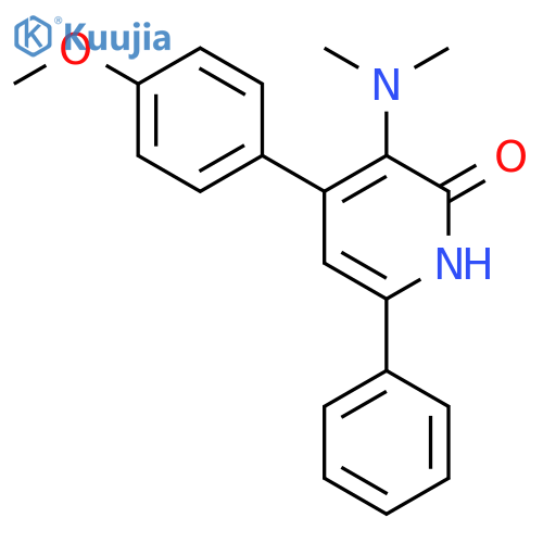 2(1H)-Pyridinone,3-(dimethylamino)-4-(4-methoxyphenyl)-6-phenyl- structure