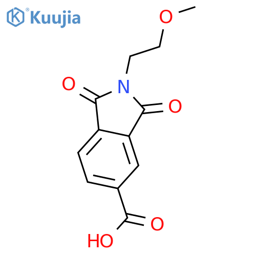 2-(2-methoxyethyl)-1,3-dioxo-2,3-dihydro-1H-isoindole-5-carboxylic acid structure