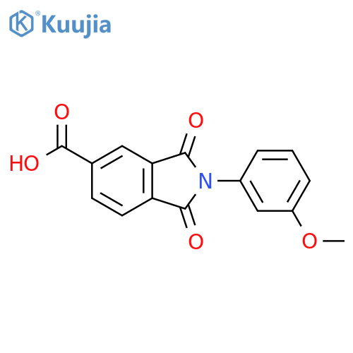 2-(3-Methoxyphenyl)-1,3-dioxoisoindoline-5-carboxylic acid structure