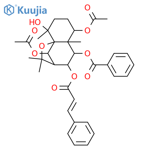 1,4,6,8,9-Pentahydroxydihydro-β-agarofuran; (1α,4β,6β,8β,9β)-form, 8-Z-Cinnamoyl, 9-benzoyl, 1,6-di-Ac structure