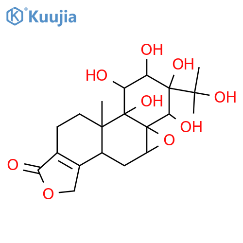 19(4→3)-Abeo-7,8-epoxy-9,11,12,13,14,15-hexahydroxy-3-abieten-19,18-olide; (7β,8β,9β,11α,12β,13α,14β)-form structure