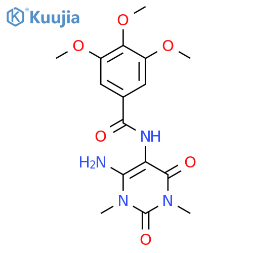 Benzamide, N-(6-amino-1,2,3,4-tetrahydro-1,3-dimethyl-2,4-dioxo-5-pyrimidinyl)-3,4,5-trimethoxy- structure