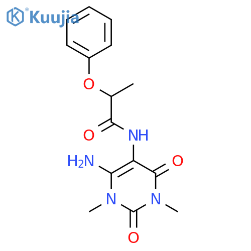 Propanamide, N-(6-amino-1,2,3,4-tetrahydro-1,3-dimethyl-2,4-dioxo-5-pyrimidinyl)-2-phenoxy- structure