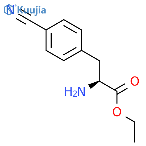 ethyl 2-amino-3-(4-cyanophenyl)propanoate structure