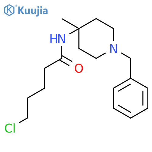 Pentanamide, 5-chloro-N-[4-methyl-1-(phenylmethyl)-4-piperidinyl]- structure