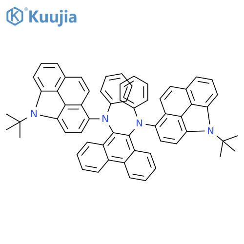 9,10-Phenanthrenediamine, N9,N10-bis[4-(1,1-dimethylethyl)-4H-benzo[def]carbazol-1-yl]-N9,N10-diphenyl- structure