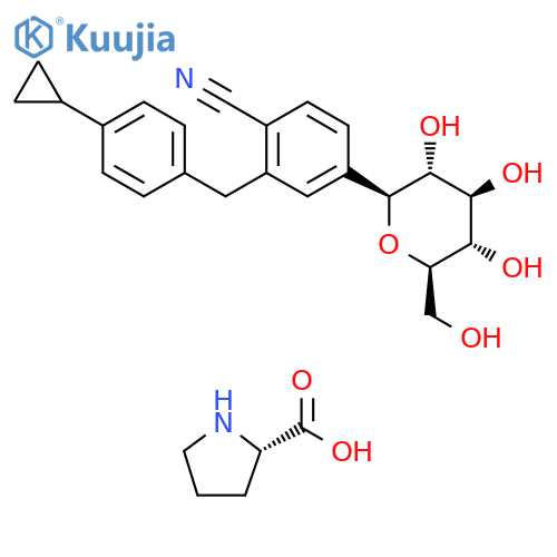 Velagliflozin proline hydrate structure