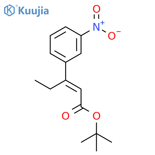 2-Pentenoic acid, 3-(3-nitrophenyl)-, 1,1-dimethylethyl ester, (E)- structure