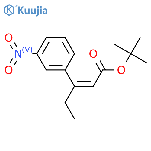 2-Pentenoic acid, 3-(3-nitrophenyl)-, 1,1-dimethylethyl ester, (Z)- structure