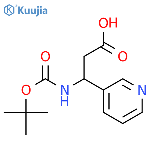 3-tert-Butoxycarbonylamino-3-pyridin-3-yl-propionic Acid structure