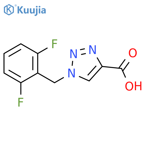 1-[(2,6-difluorophenyl)methyl]-1H-1,2,3-triazole-4-carboxylic acid structure