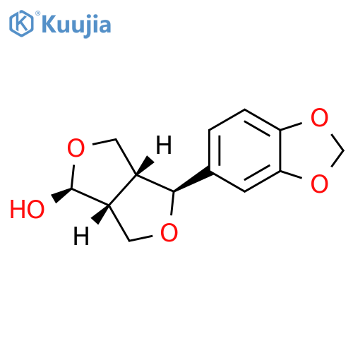 1H,3H-Furo[3,4-c]furan-1-ol, 4-(1,3-benzodioxol-5-yl)tetrahydro-, (1S,3aR,4S,6aR)- structure