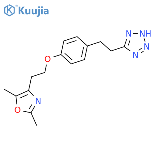 1H-Tetrazole, 5-[2-[4-[2-(2,5-dimethyl-4-oxazolyl)ethoxy]phenyl]ethyl]- structure
