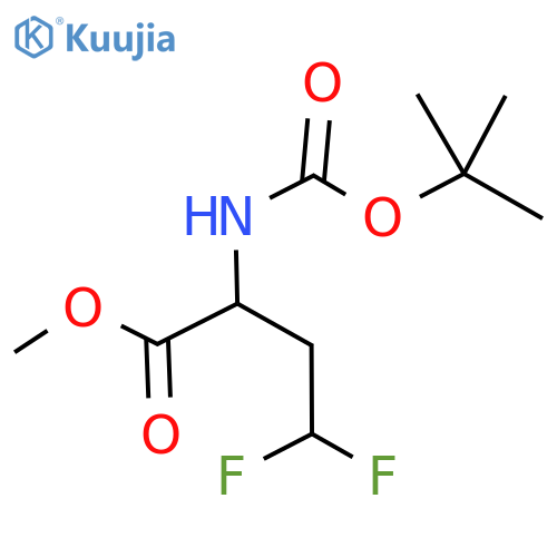2-tert-Butoxycarbonylamino-4,4-difluoro-butyric acid structure