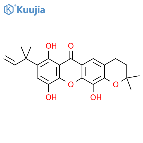 2H,6H-Pyrano[3,2-b]xanthen-6-one,8-(1,1-dimethyl-2-propenyl)-3,4-dihydro-7,10,12-trihydroxy-2,2-dimethyl- (9CI) structure