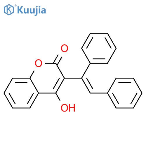 2H-1-Benzopyran-2-one, 3-(1,2-diphenylethenyl)-4-hydroxy- structure