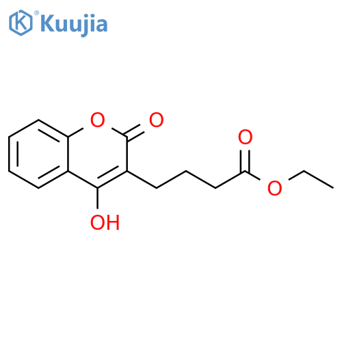 2H-1-Benzopyran-3-butanoic acid, 4-hydroxy-2-oxo-, ethyl ester structure