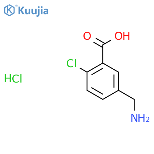 5-(Aminomethyl)-2-chlorobenzoic acid hydrochloride structure