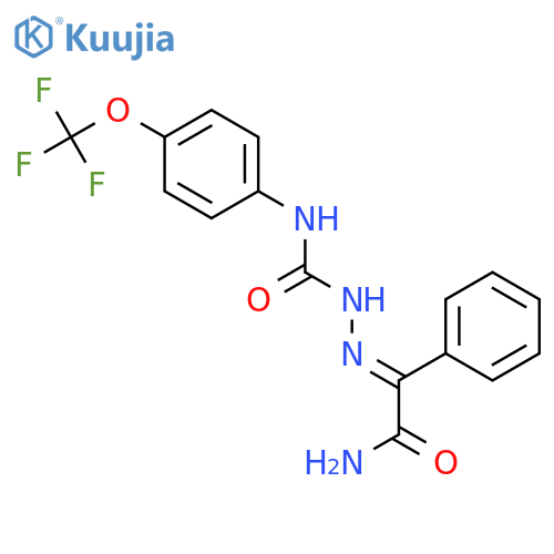 Hydrazinecarboxamide,2-(2-amino-2-oxo-1-phenylethylidene)-N-[4-(trifluoromethoxy)phenyl]-,(Z)- structure