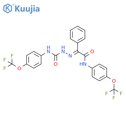 Hydrazinecarboxamide,2-[2-oxo-1-phenyl-2-[[4-(trifluoromethoxy)phenyl]amino]ethylidene]-N-[4-(trifluoromethoxy)phenyl]- structure