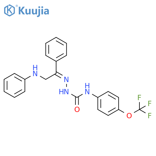 Hydrazinecarboxamide,2-[1-phenyl-2-(phenylamino)ethylidene]-N-[4-(trifluoromethoxy)phenyl]-,(Z)- structure