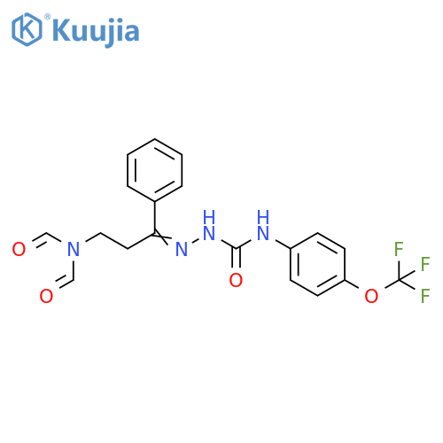 Hydrazinecarboxamide,2-[3-(diformylamino)-1-phenylpropylidene]-N-[4-(trifluoromethoxy)phenyl]- structure