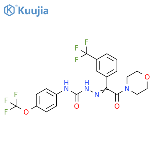 Hydrazinecarboxamide,2-[2-(4-morpholinyl)-2-oxo-1-[3-(trifluoromethyl)phenyl]ethylidene]-N-[4-(trifluoromethoxy)phenyl]- structure