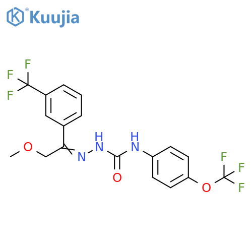 Hydrazinecarboxamide,2-[2-methoxy-1-[3-(trifluoromethyl)phenyl]ethylidene]-N-[4-(trifluoromethoxy)phenyl]- structure