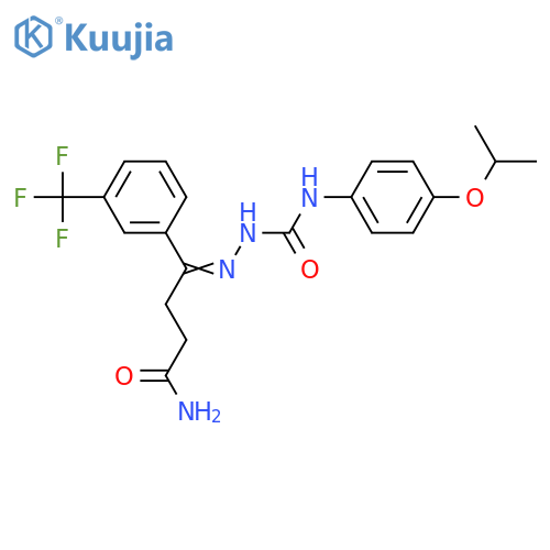 Hydrazinecarboxamide,2-[4-amino-4-oxo-1-[3-(trifluoromethyl)phenyl]butylidene]-N-[4-(1-methylethoxy)phenyl]- structure