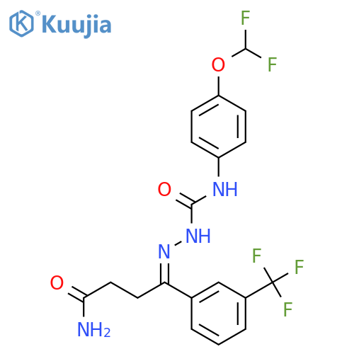 Hydrazinecarboxamide,2-[4-amino-4-oxo-1-[3-(trifluoromethyl)phenyl]butylidene]-N-[4-(difluoromethoxy)phenyl]- structure
