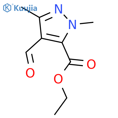 ethyl 4-formyl-1,3-dimethyl-1H-pyrazole-5-carboxylate structure