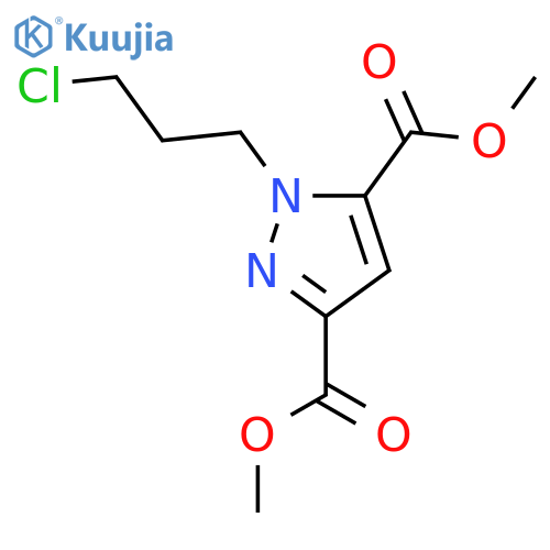 1H-Pyrazole-3,5-dicarboxylic acid, 1-(3-chloropropyl)-, dimethyl ester structure
