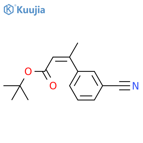 2-Butenoic acid, 3-(3-cyanophenyl)-, 1,1-dimethylethyl ester, (Z)- structure