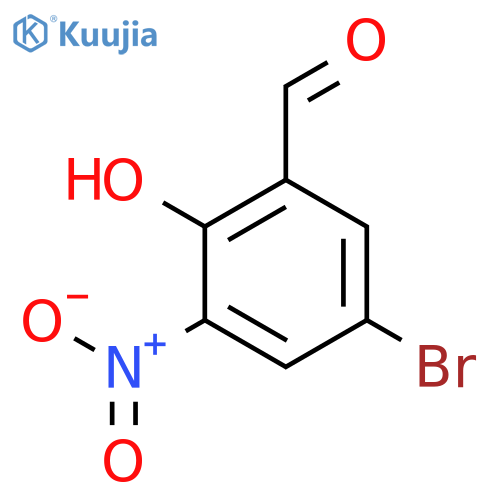 5-Bromo-2-hydroxy-3-nitrobenzaldehyde structure