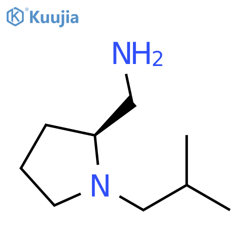 1-[(2S)-1-(2-methylpropyl)pyrrolidin-2-yl]methanamine structure