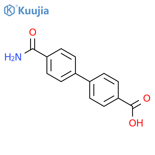 4-(4-carbamoylphenyl)benzoic acid structure