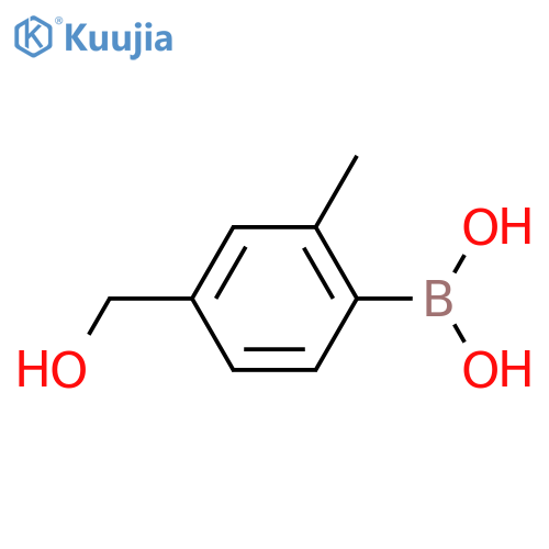 [4-(hydroxymethyl)-2-methylphenyl]boronic acid structure